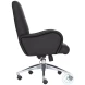 Patterson Black Polished Stainless Steel Office Chair