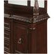 Antoinette Brown 3 Drawers 4 Glass Door Buffet and Hutch with LED lighting