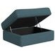 Harleigh Teal Upholstered Square Storage Ottoman