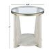 Wanda White Round Glass Top End Table