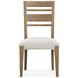 Plum Creek Gray Upholstered Ladder Back Side Chair Set of 2