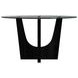 Salem Black 52" Round Glass Top Counter Height Table
