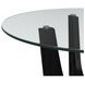 Salem Black 52" Round Glass Top Counter Height Table