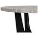 Salem Gray and Black 52" Round Marble Top Counter Height Table
