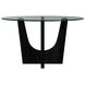 Salem Black 52" Round Glass Top Dining Table