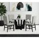 Salem Black 52" Round Glass Top Dining Table