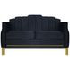 Empire Black 59" Loveseat with LED
