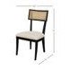 Oscar Black Upholstered Side Chair Set of 2