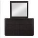 Henry Espresso 6 Drawer Dresser and Rectangular Mirror