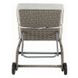 Salena Beige Upholstered Outdoor Lounge Chair with Wheels