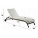 Salena Beige Upholstered Outdoor Lounge Chair with Wheels