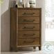 Ballard Walnut Brown 5 Drawer Chest