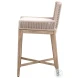Overlay LiveSmart Peyton Pearl and Oyster Twist Rope Performance Fabric Counter Height Stool
