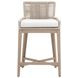 Overlay White Performance Fabric Outdoor Counter Height Stool