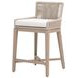 Overlay White Performance Fabric Outdoor Counter Height Stool