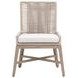 Overlay White Performance Fabric Outdoor Dining Chair Set of 2