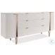 Love At First Sight Matte Pearl 6 Drawer Dresser