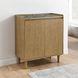 Novato Light Brown Sintered Stone 2 Door Bar Cabinet