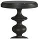 Atrium Black Round Granite Top Accent Table