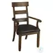 Ozark Mango Ladder Back Upholstered Arm Chair Set of 2