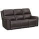 Easton Steamboat Brown Leather Zero Gravity Power Reclining Living Room Set with USB Charging