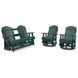 Hyland Wave Green 67" Outdoor Glider Loveseat