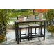 Moondance Black and Beige 3 Piece Rectangular Outdoor Counter Height Table Set