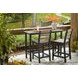 Moondance Black and Beige 3 Piece Rectangular Outdoor Counter Height Table Set