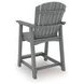 Ross Cove Dark Gray 42" Square Outdoor Counter Height Dining Room Set