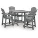 Ross Cove Dark Gray 42" Square Outdoor Counter Height Dining Room Set