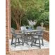 Ross Cove Dark Gray 42" Square Outdoor Counter Height Dining Room Set