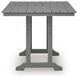 Ross Cove Dark Gray 42" Square Outdoor Counter Height Dining Room Set