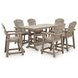 Sandy Dune Medium Brown 72" Rectangular Outdoor Counter Height Dining Room Set
