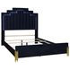 Empire Black Upholstered Panel Bedroom Set with LED