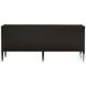 Solmere Black and Mapa Burl 4 Door Console Table