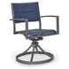 Point Bonita Blue Outdoor Sling Swivel Chair Set of 2