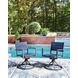 Point Bonita Blue Outdoor Sling Swivel Chair Set of 2