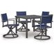 Point Bonita Gray 38" Square Outdoor Dining Room Set