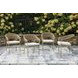 Ocean Park Beige Performance Fabric Outdoor Arm Chair with Cushion Set of 4