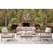 Big Creek Cove Beige and Brown Performance Fabric 5 Piece Outdoor Conversation Set