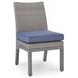 Dillon Beach Blue Performance Fabric Outdoor Side Chair with Cushion Set of 2