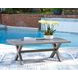 Dillon Beach Gray Rectangular Outdoor Occasional Table Set