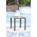 Dillon Beach Gray Square Outdoor End Table