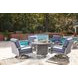 Dillon Beach Blue Performance Fabric Outdoor Swivel Lounge Chair