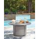 Dillon Beach Gray 48" Round Outdoor Fire Pit Dining Room Set
