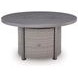 Dillon Beach Gray 48" Round Outdoor Fire Pit Dining Room Set