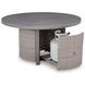 Dillon Beach Gray 48" Round Outdoor Fire Pit Dining Room Set