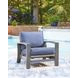 Dillon Beach Blue Performance Fabric Outdoor Rocker Lounge Chair