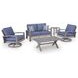Dillon Beach Blue Performance Fabric 59" Outdoor Loveseat with Cushion