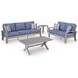 Dillon Beach Blue Performance Fabric 85" Outdoor Sofa with Cushion